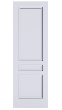 Shaker Step door featuring glass panels for added light