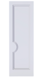 Solid wood interior door with a smooth finish
