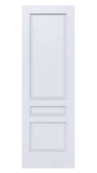 Sophisticated raised panel door enhancing living room decor