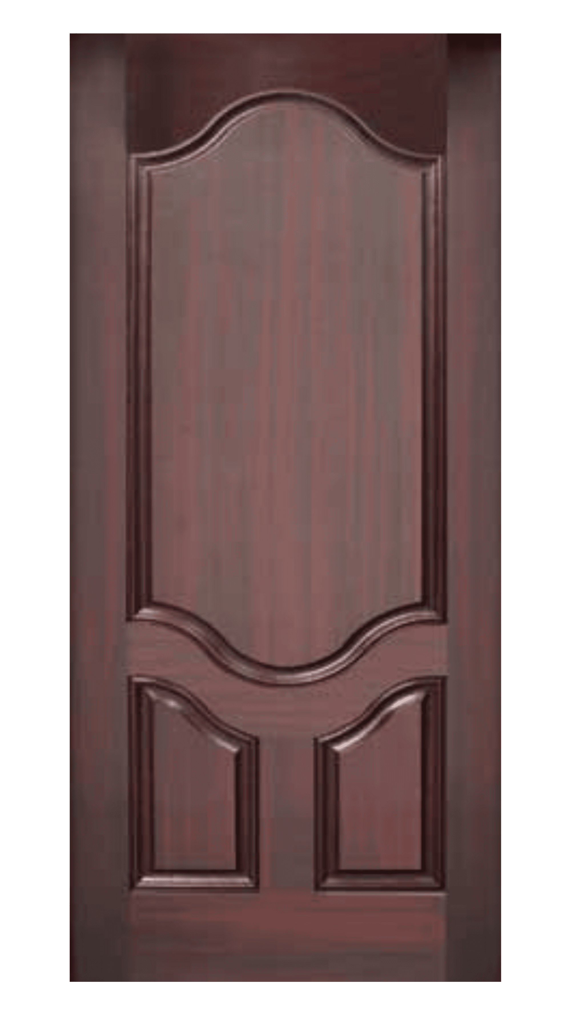 Curved 3 Panel fiberglass entry door