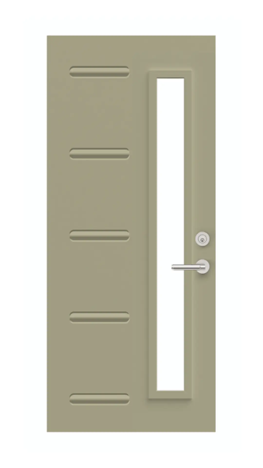 Linea steel entry door, compatible with the Vertical Accent
