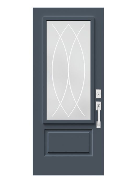 Energy-efficient door glass with insulated glass options