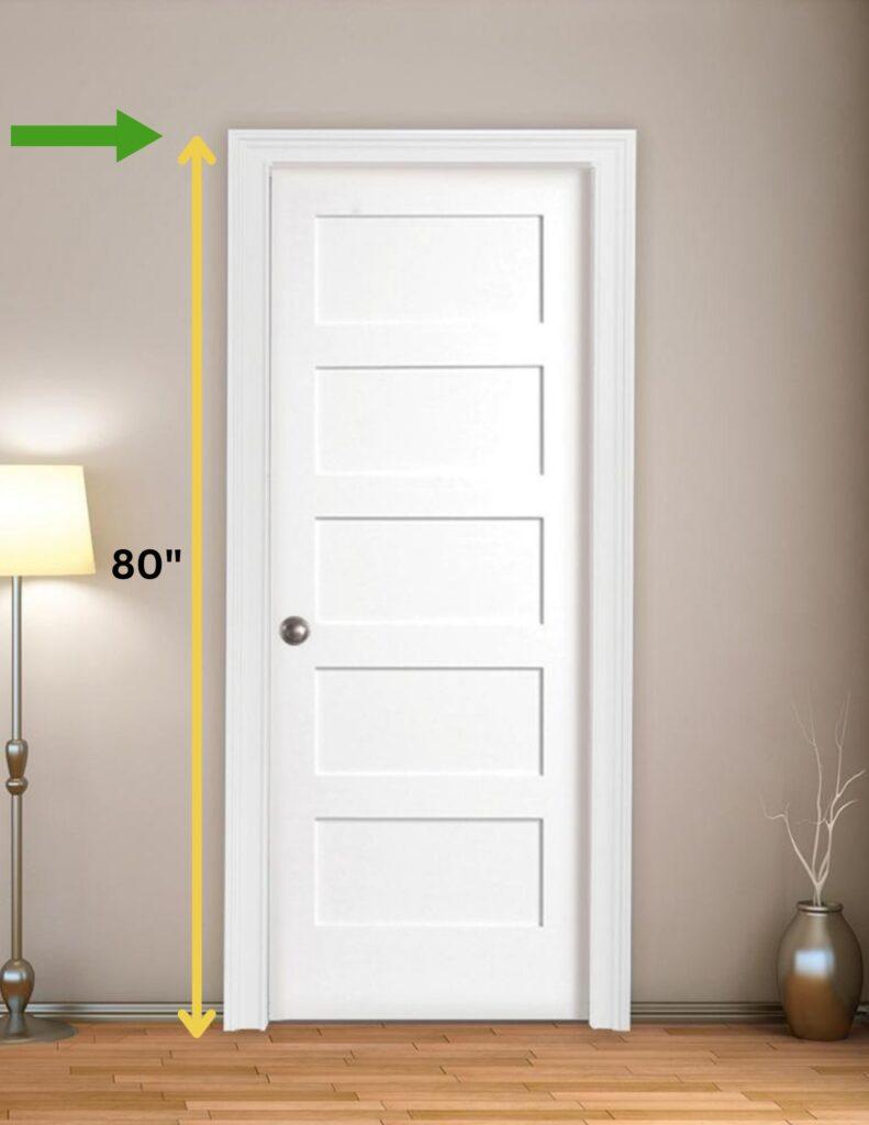 How to measure the height of an interior door frame