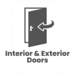Black fiberglass Shaker Step exterior door installed by Kally LTD in a modern Toronto home.