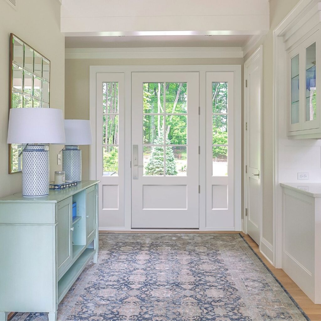 2 panel shaker front door – durable fiberglass entry door for homes