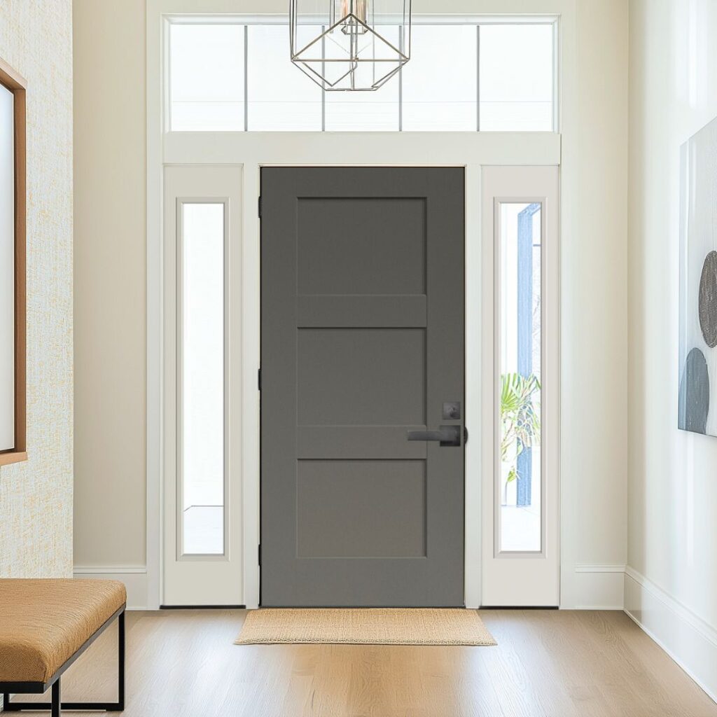 3 panel shaker style front door – stylish and secure entry door
