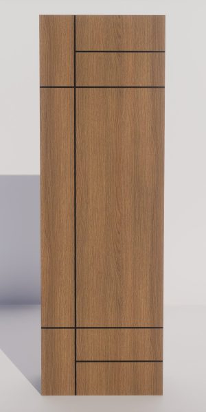 Custom panel groove design on fiberglass door