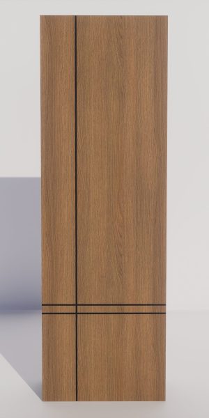 Secure fiberglass door with advanced groove panel