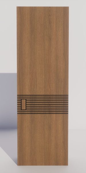 Customized fiberglass door from the Groove Series